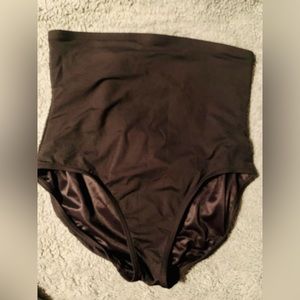 Lands End Black High Waist Swimsuit Tankini Bottoms 14